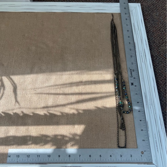 Bronze chain multilayer oil slick borealis beaded shiny crystal necklace - Picture 6 of 7